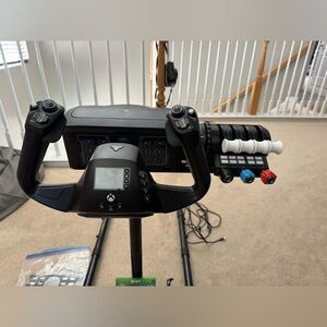 EUC XBOX series X flight simulator with stand, parts and game.